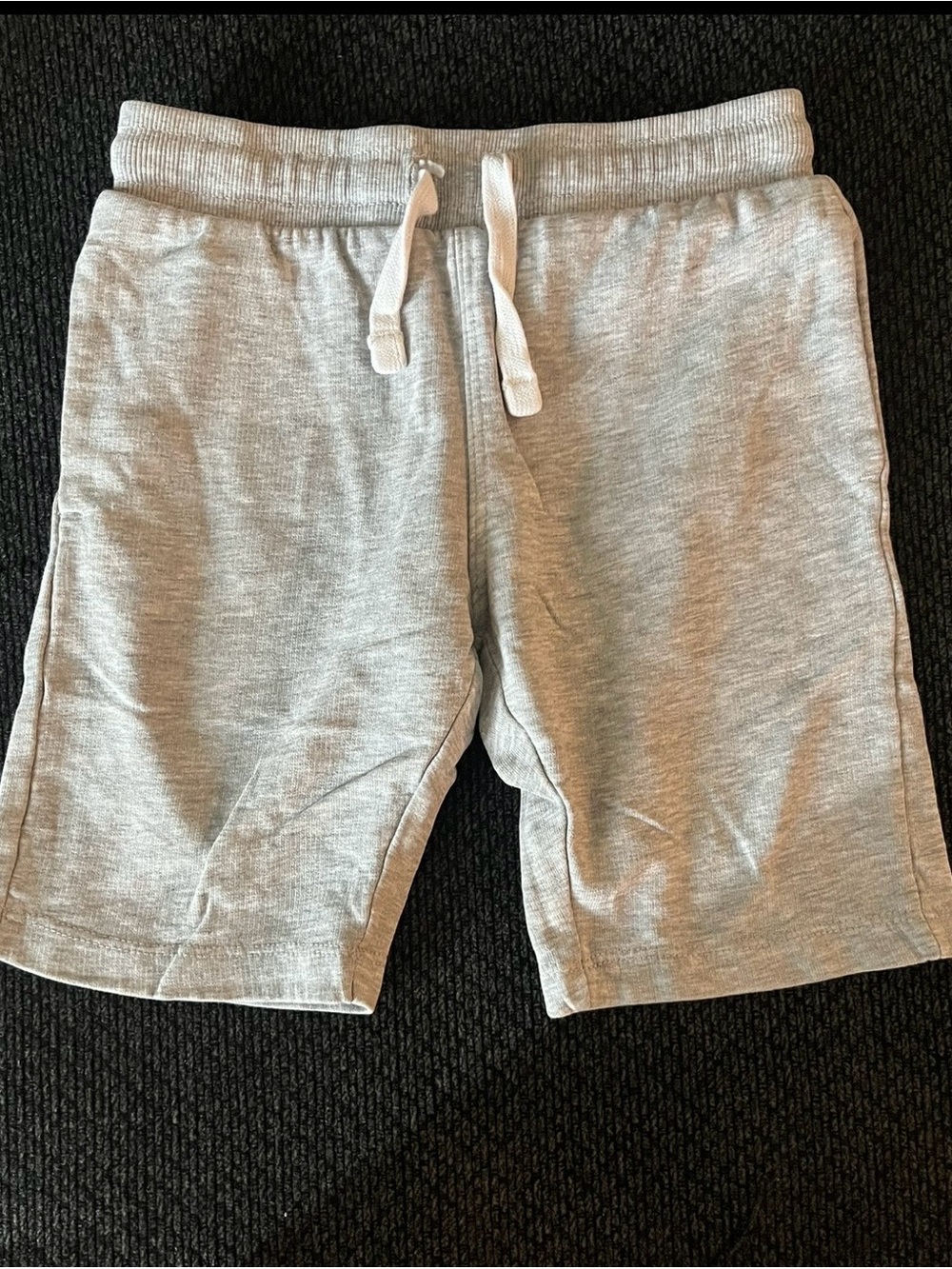 Kids Gray Knit Drawstring Shorts